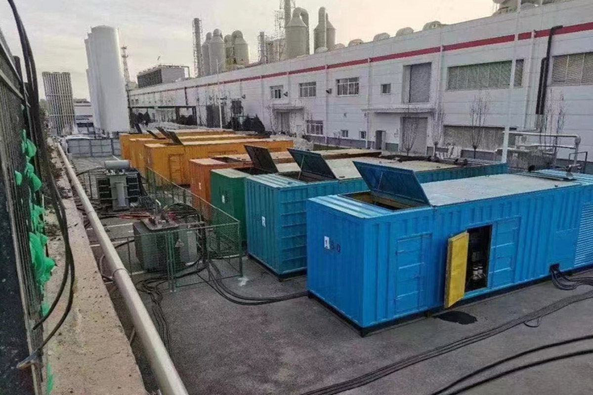 香坊发电机租赁施工现场